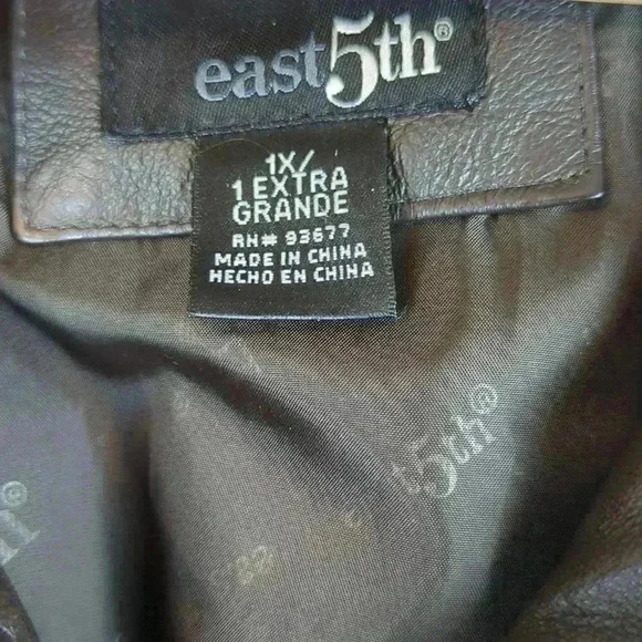 East 5th Brown Genuine Leather Jacket Women's Size 1 Extra - Picture 9 of 15